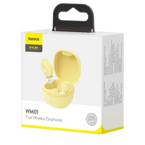 Навушники BLUETOOTH BASEUS Encok True Wireless Earphones WM01 |5Hours, BT5.0, 40mAh/300mAh| (NGWM01-06) green