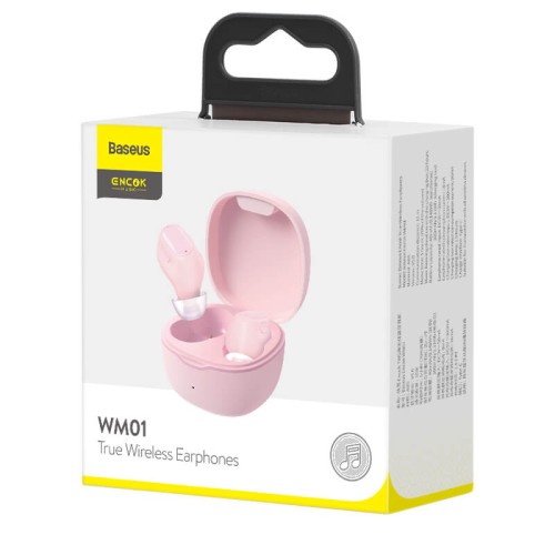 Навушники BLUETOOTH BASEUS Encok True Wireless Earphones WM01 |5Hours, BT5.0, 40mAh/300mAh| (NGWM01-06) green