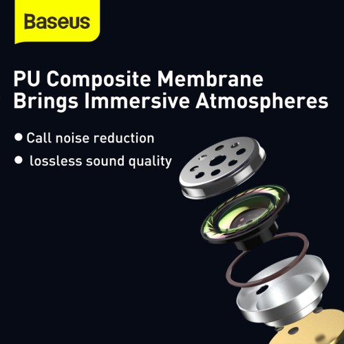Навушники BLUETOOTH BASEUS Encok True Wireless Earphones WM01 |5Hours, BT5.0, 40mAh/300mAh| (NGWM01-06) green