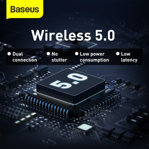 Навушники BLUETOOTH BASEUS Encok True Wireless Earphones WM01 |5Hours, BT5.0, 40mAh/300mAh| (NGWM01-06) green