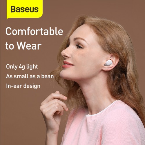 Навушники Bluetooth BASEUS Encok True Wireless Earphones WM01 Plus (NGWM01P-04) white