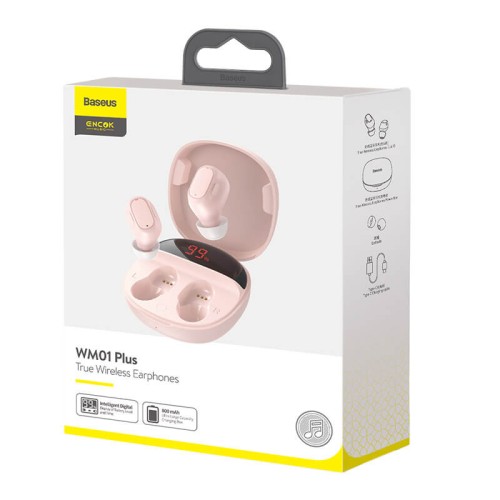 Навушники Bluetooth BASEUS Encok True Wireless Earphones WM01 Plus (NGWM01P-04) white