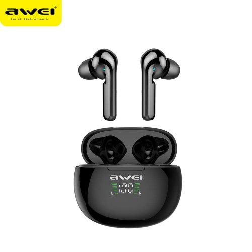 Навушники Bluetooth AWEI T15P TWS IPX5 |BT5.1, 45/390mAh, 7Hours| black