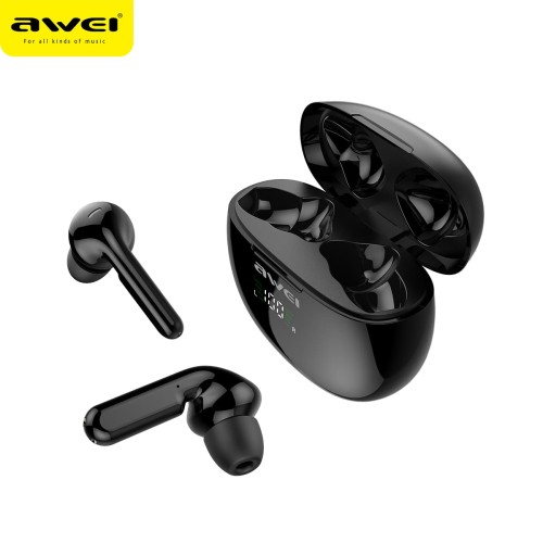Навушники Bluetooth AWEI T15P TWS IPX5 |BT5.1, 45/390mAh, 7Hours| black