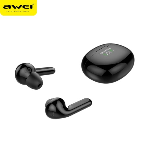 Навушники Bluetooth AWEI T15P TWS IPX5 |BT5.1, 45/390mAh, 7Hours| black
