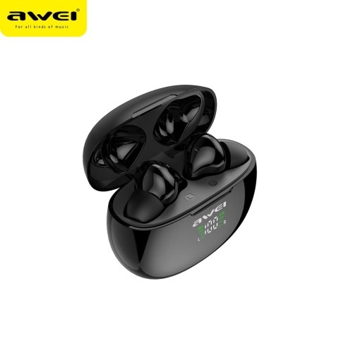 Навушники Bluetooth AWEI T15P TWS IPX5 |BT5.1, 45/390mAh, 7Hours| black