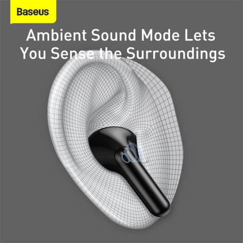 Навушники Bluetooth BASEUS SIMU ANC True Wireless Earphone S1 |BT5.1, 40/380mAh, 4.5/24Hours| (NGS1-02) white