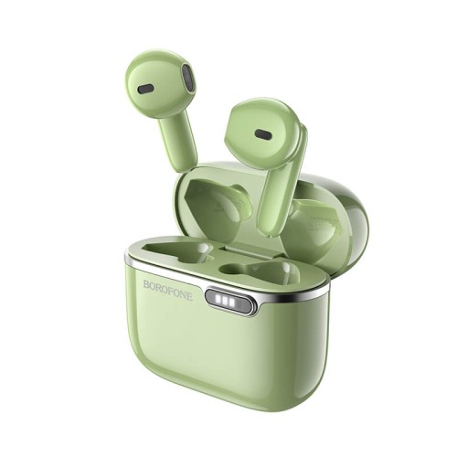 Навушники Bluetooth BOROFONE Leisure true wireless BT headset BW12 |BT5.1, 30/250mAh, 4h| green