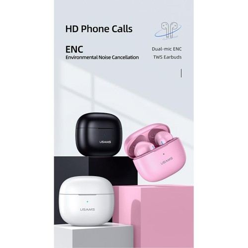 Навушники Bluetooth USAMS TWS NX10 |BT5.2, 35/320mAh, 5h| black