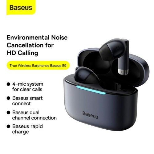 Навушники BASEUS True Wireless Earphones Bowie E9 |BT5.3, 40/400mAh, 5h| (NGTW120002) white