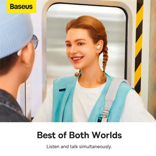 Навушники BASEUS Bowie True Wireless Earphones WM05 |BT5.2, 35/400mAh, ANC, 5h| (NGTW200002) white