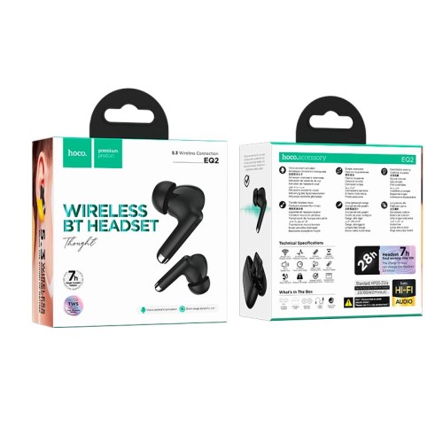 Навушники HOCO EQ2 Thought true wireless BT headset |BT5.3, 320mAh, 7h| purple