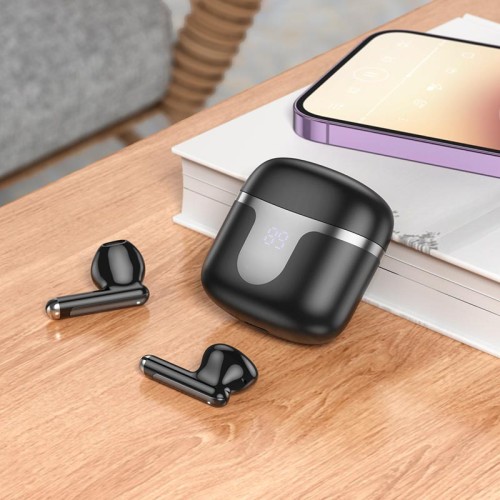 Навушники HOCO Snowflake true wireless BT headset EQ7 |BT5.3, 40/300mAh, 7h| black