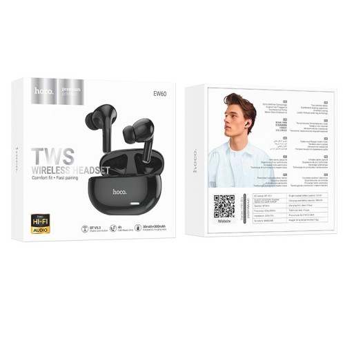 Навушники HOCO Norman true wireless BT headset EW60 |BT5.3, 30/300mAh, 4h| purple