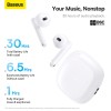 Навушники BASEUS CN Bowie WX5 True Wireless Earphones |BT5.3, 40/400mAh,ENC, 6.5h| white