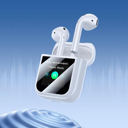Навушники HOCO Magnificent true wireless touch screen BT headset EW80 |BT5.4, 30/300mAh, 4h| white