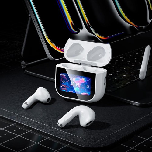 Навушники HOCO Sparkle true wireless touch screen BT headset EW82 |BT5.4, 30/300mAh, 4h| white
