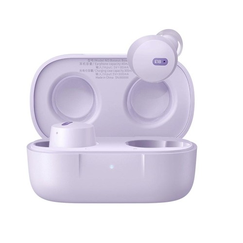 Навушники Baseus Bowie True Wireless Earphones E18 |BT5.3, 40/300mAh, IPX4, 2ENC Mic, 7.5h| purple