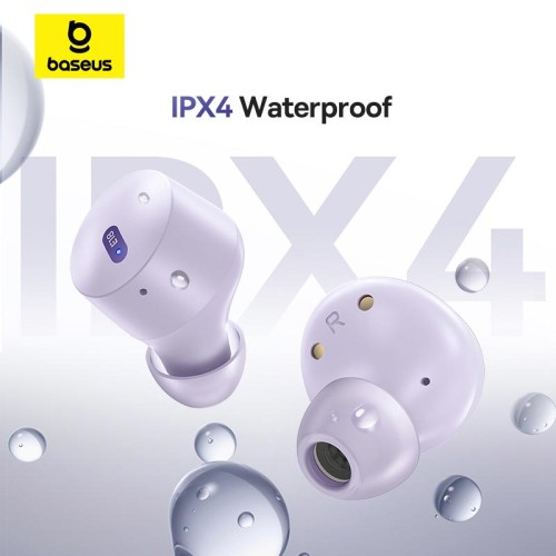 Навушники Baseus Bowie True Wireless Earphones E18 |BT5.3, 40/300mAh, IPX4, 2ENC Mic, 7.5h| white
