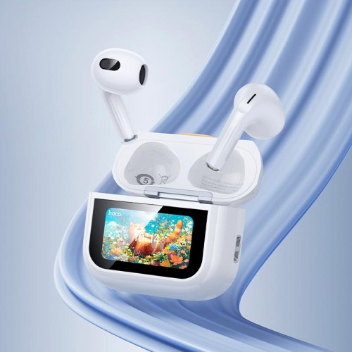 Навушники HOCO Gata true wireless touch screen BT headset EW87 |BT5.4, 30/280mAh, 4/20h| white