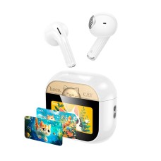 Навушники HOCO Kissa true wireless touch screen BT headset EW89 |BT5.4, 25/300mAh, 3.5/20h| white