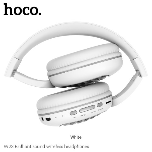 Навушники Bluetooth HOCO Brilliant Sound W23 |MicroSD/AUX support| white