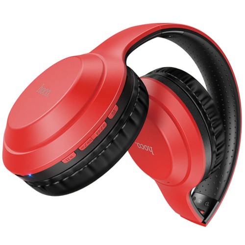 Навушники Bluetooth HOCO Fun move BT headphones W30 |BT5.0, AUX/FM/TF, 8h| red