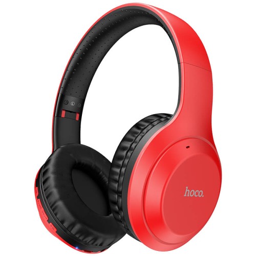 Навушники Bluetooth HOCO Fun move BT headphones W30 |BT5.0, AUX/FM/TF, 8h| red