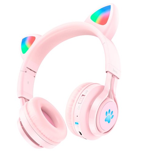 Навушники HOCO Cat ear kids BT headphones W39 |BT5.3, AUX, 10H, 85db| blue