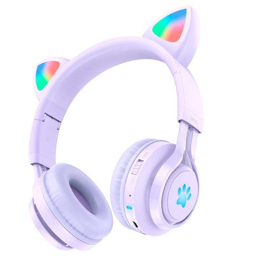 Навушники HOCO Cat ear kids BT headphones W39 |BT5.3, AUX, 10H, 85db| blue