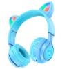 Навушники HOCO Cat ear kids BT headphones W39 |BT5.3, AUX, 10H, 85db| blue