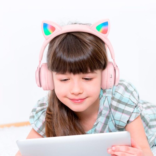 Навушники HOCO Cat ear kids BT headphones W39 |BT5.3, AUX, 10H, 85db| blue