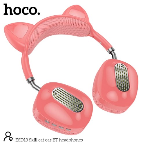 Навушники HOCO Skill cat ear BT headphones ESD13 |BT5.3, Type-C, 7h| white
