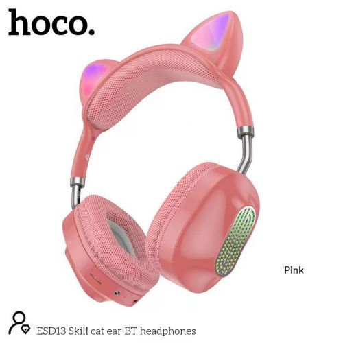 Навушники HOCO Skill cat ear BT headphones ESD13 |BT5.3, Type-C, 7h| white