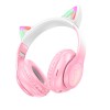 Навушники HOCO Cat ears BT headphones W42 |BT5.3, AUX/TF, 10h| Cherry blossom