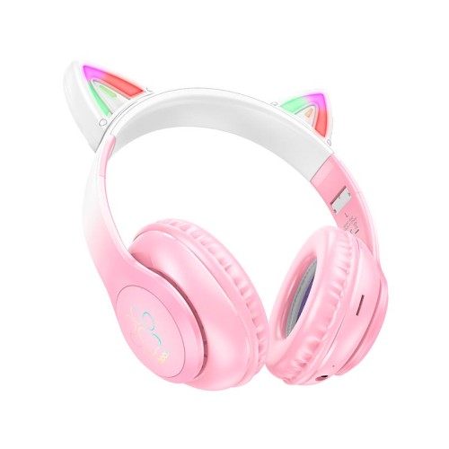 Навушники HOCO Cat ears BT headphones W42 |BT5.3, AUX/TF, 10h| Cherry blossom