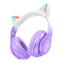 Навушники HOCO Cat ears BT headphones W42 |BT5.3, AUX/TF, 10h| Purple grape