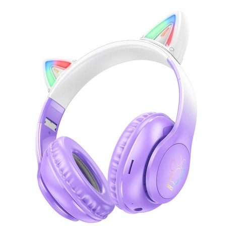 Навушники HOCO Cat ears BT headphones W42 |BT5.3, AUX/TF, 10h| Purple grape