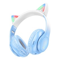 Навушники HOCO Cat ears BT headphones W42 |BT5.3, AUX/TF, 10h| Crystal blue