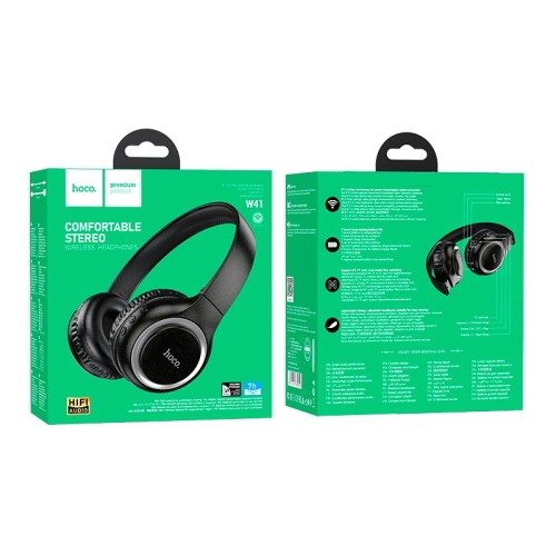 Навушники HOCO Charm BT headphones W41 |BT5.3, AUX/TF, 7h| black