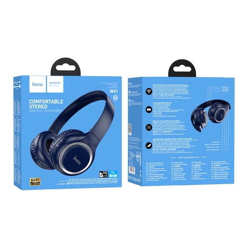 Навушники HOCO Charm BT headphones W41 |BT5.3, AUX/TF, 7h| red
