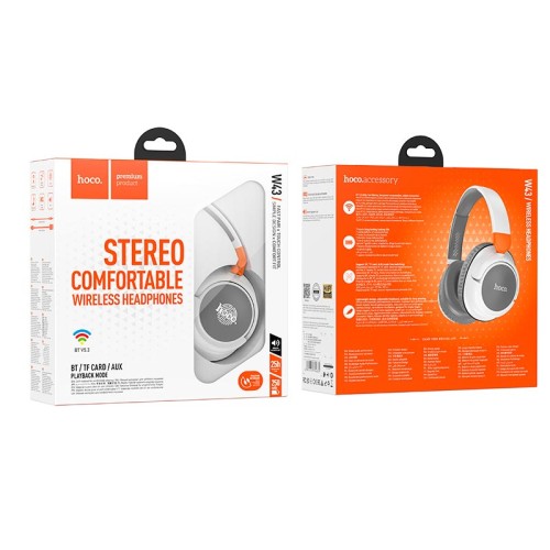 Навушники HOCO Adventure BT headphones W43 |BT5.3, AUX/TF, 25h, Touch Control| purple