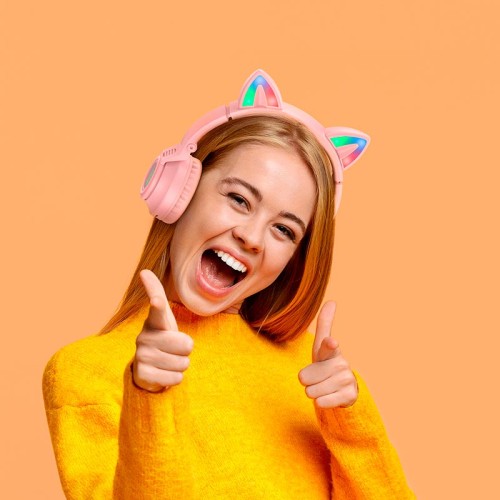 Навушники Borofone Cat ear BT headphones BO18 |BT5.0, AUX/TF, 7h| black