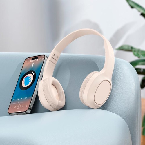 Навушники HOCO Charm BT headset W46 |BT5.3/AUX, 20h, Type-C| white