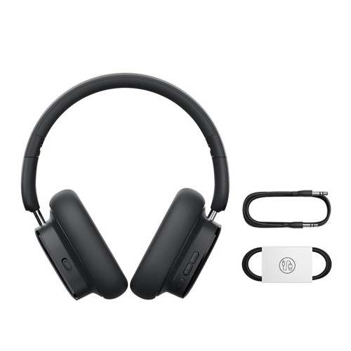 Навушники Baseus Bowie H1i Noise-Cancellation Wireless Headphones |BT5.3/3.5mm, 100h, ANC| black