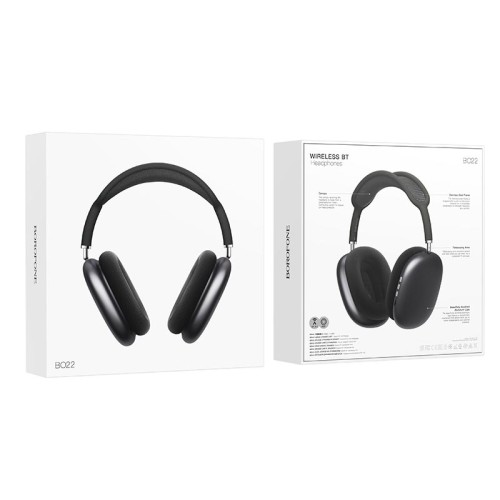 Навушники Borofone Elegant BT headphones BO22 |BT5.3, AUX/TF| Space gray