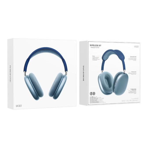 Навушники Borofone Elegant BT headphones BO22 |BT5.3, AUX/TF| silver