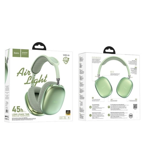 Навушники HOCO Triumph BT headphones W35 Air |BT5.3, AUX/TF, 45h| silver