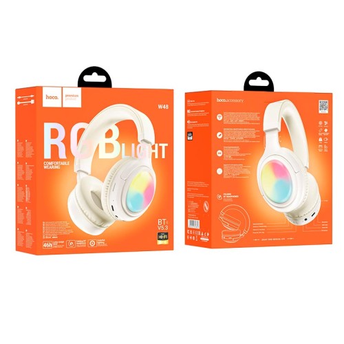 Навушники HOCO Focus BT headphones W48 |BT5.3, AUX/BT/TF, 46h| black