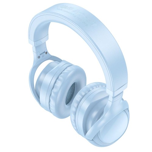 Навушники HOCO Focus BT headphones W48 |BT5.3, AUX/BT/TF, 46h| blue